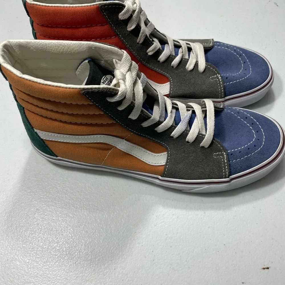 Vans Men's Blue and Gray High-Top Sneakers Size 9.5 Women’s 11 SB-40 - Picture 2 of 9